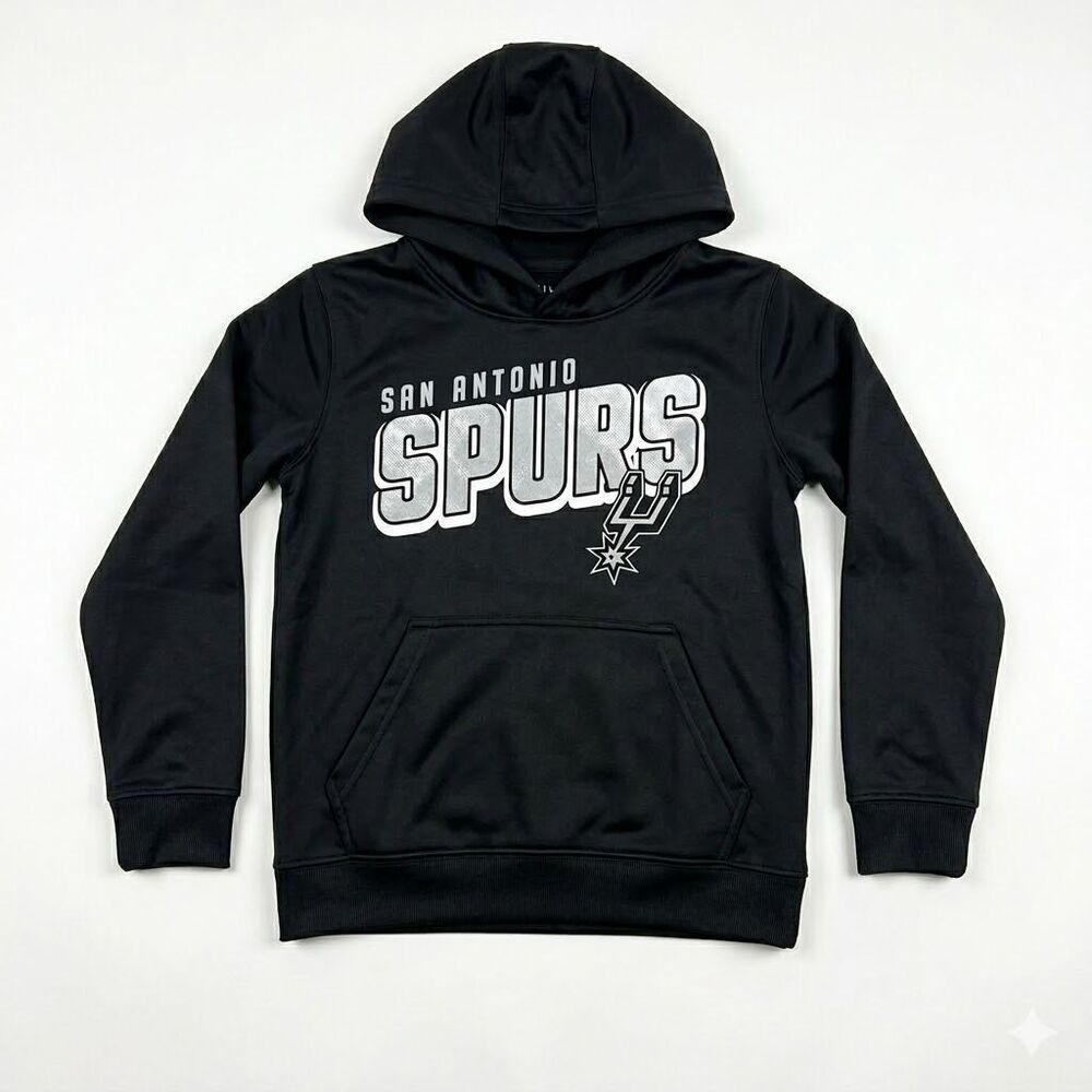 NBA San Antonio Spurs Dri-FIT Pullover Hoodie Black Youth XL